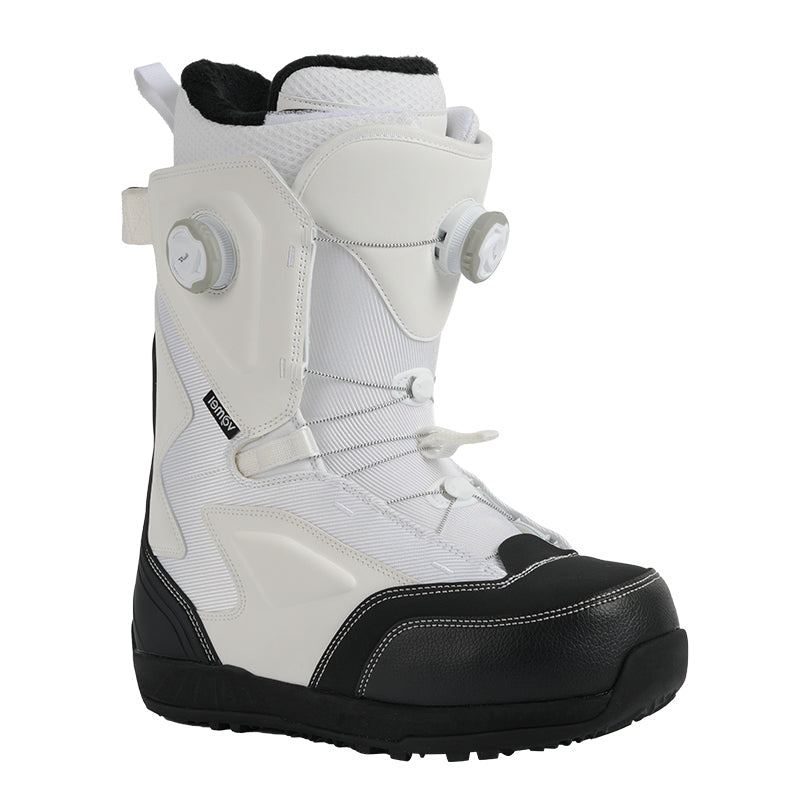 Vamei  PRO Frosted White Dual Knob Snowboard Boots