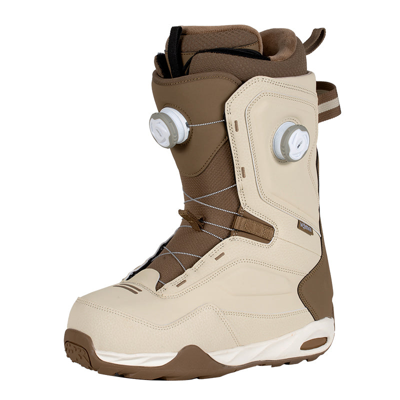 VAMEI PRO Sahara White Dual Knob Snowboard Boots