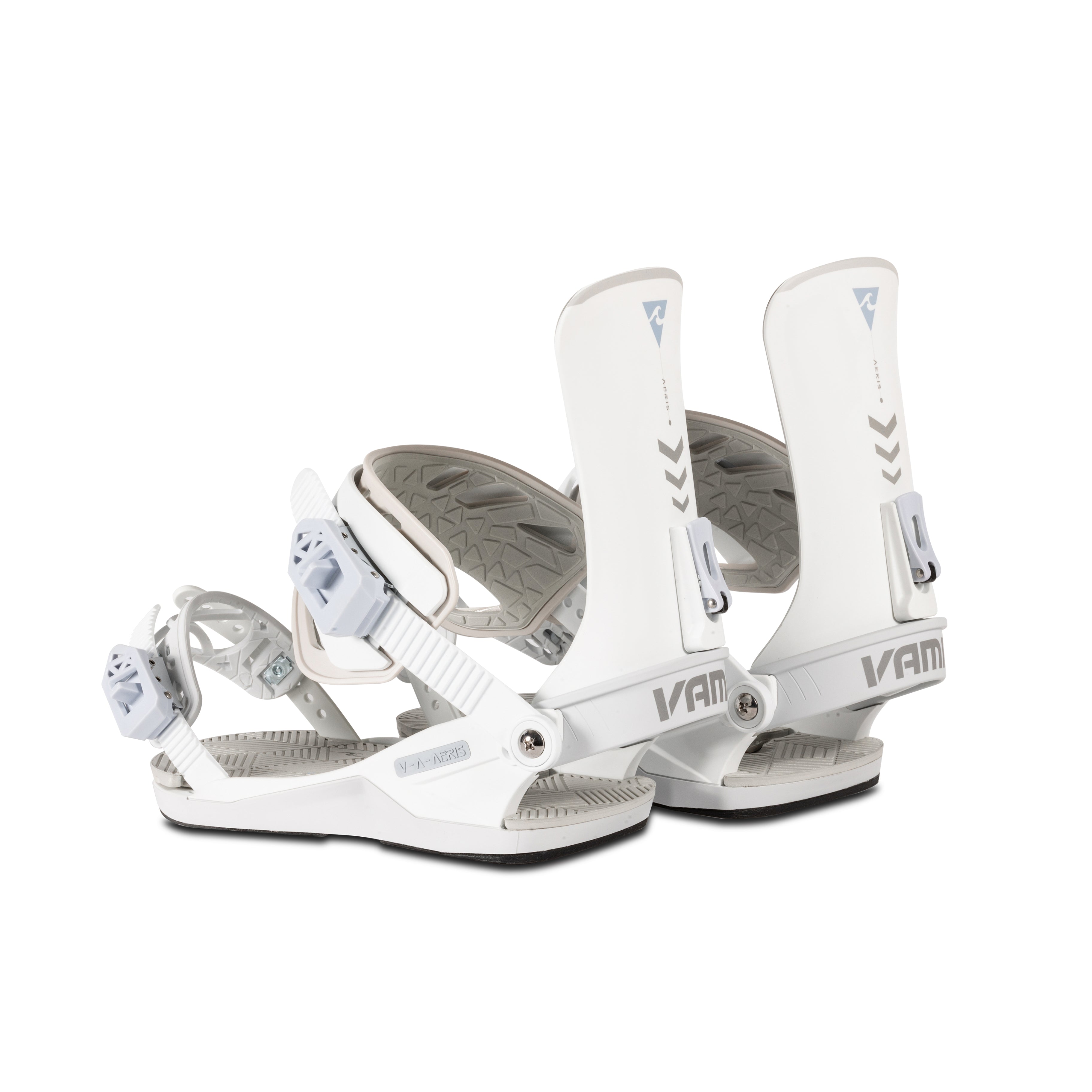 VAMEI White Snowboard Bindings (Glacier White Classic Bindings)