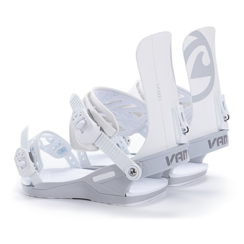 VAMEI Classic Snowboard Bindings - Glacier White