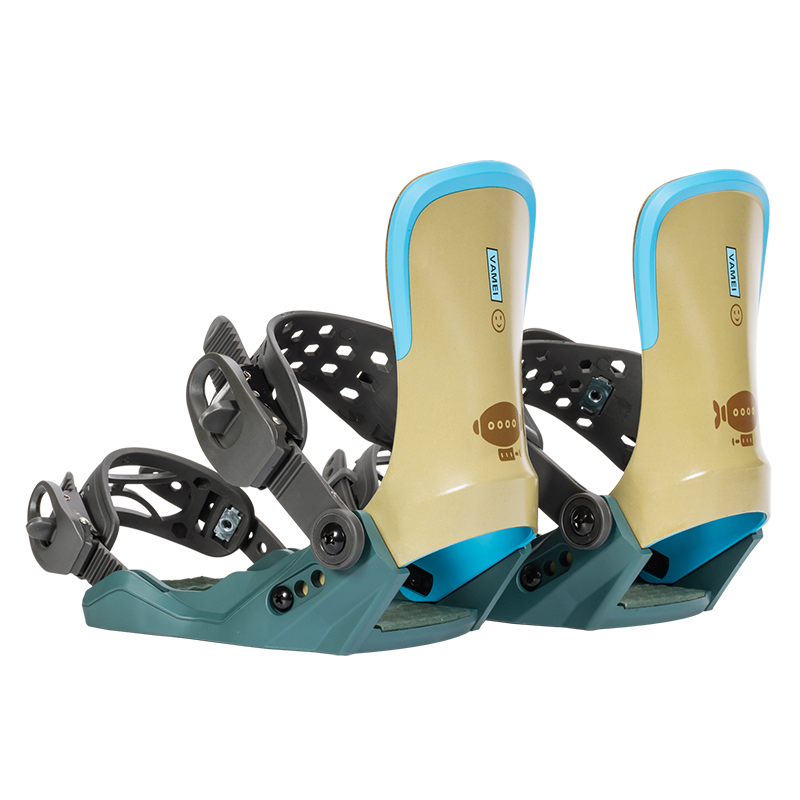VAMEI Kids Snowboard Bindings - Green