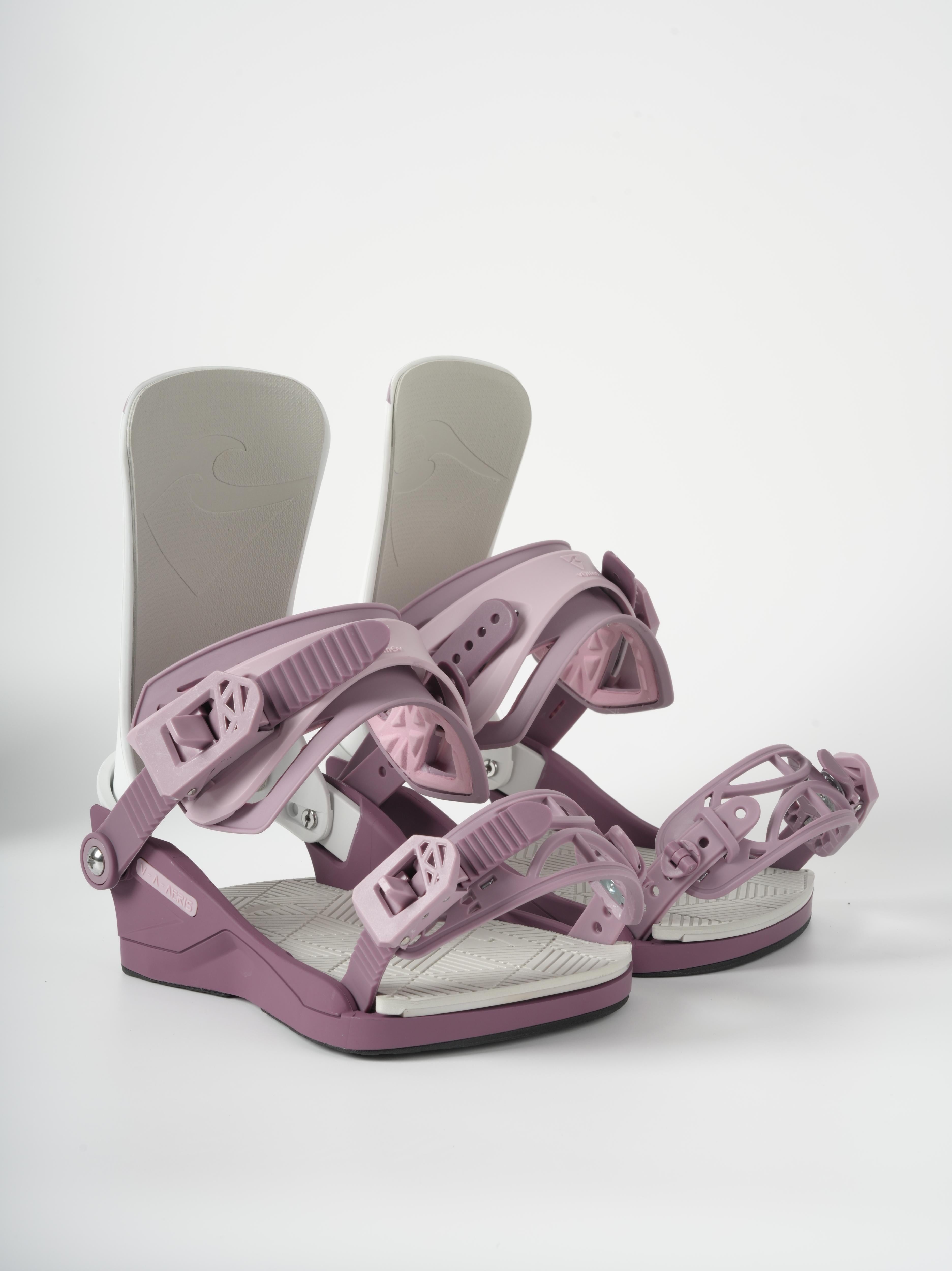 VAMEI  White and Pink Snowboard Bindings