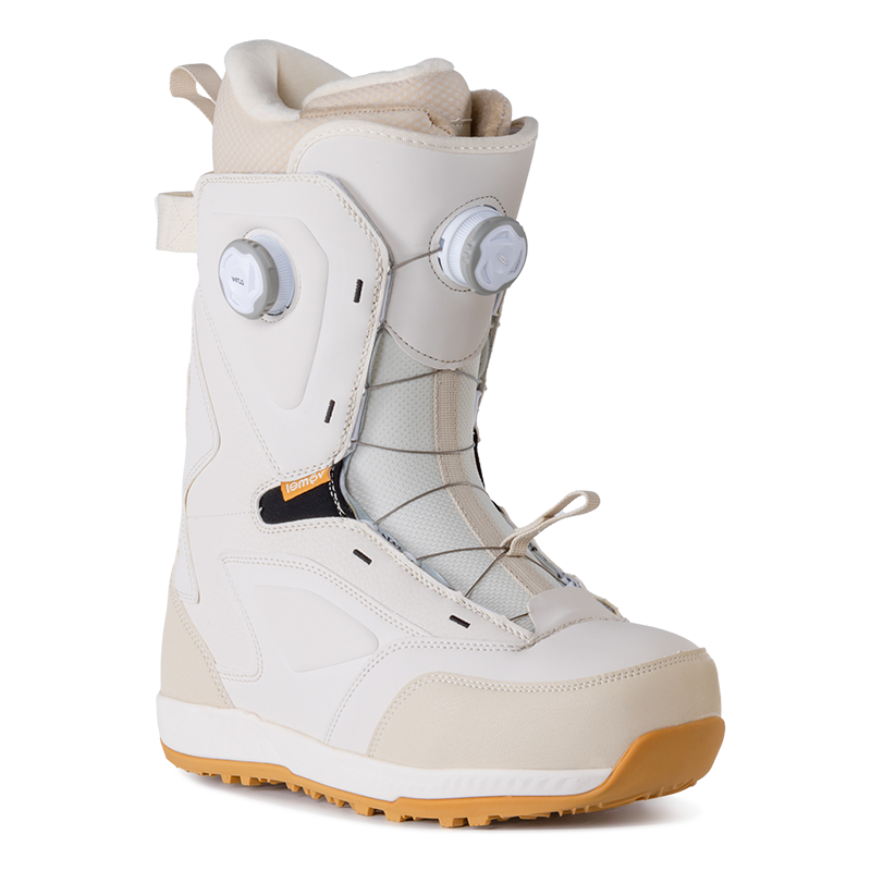 Vamei Cream White Dual Knob Snowboard Boots